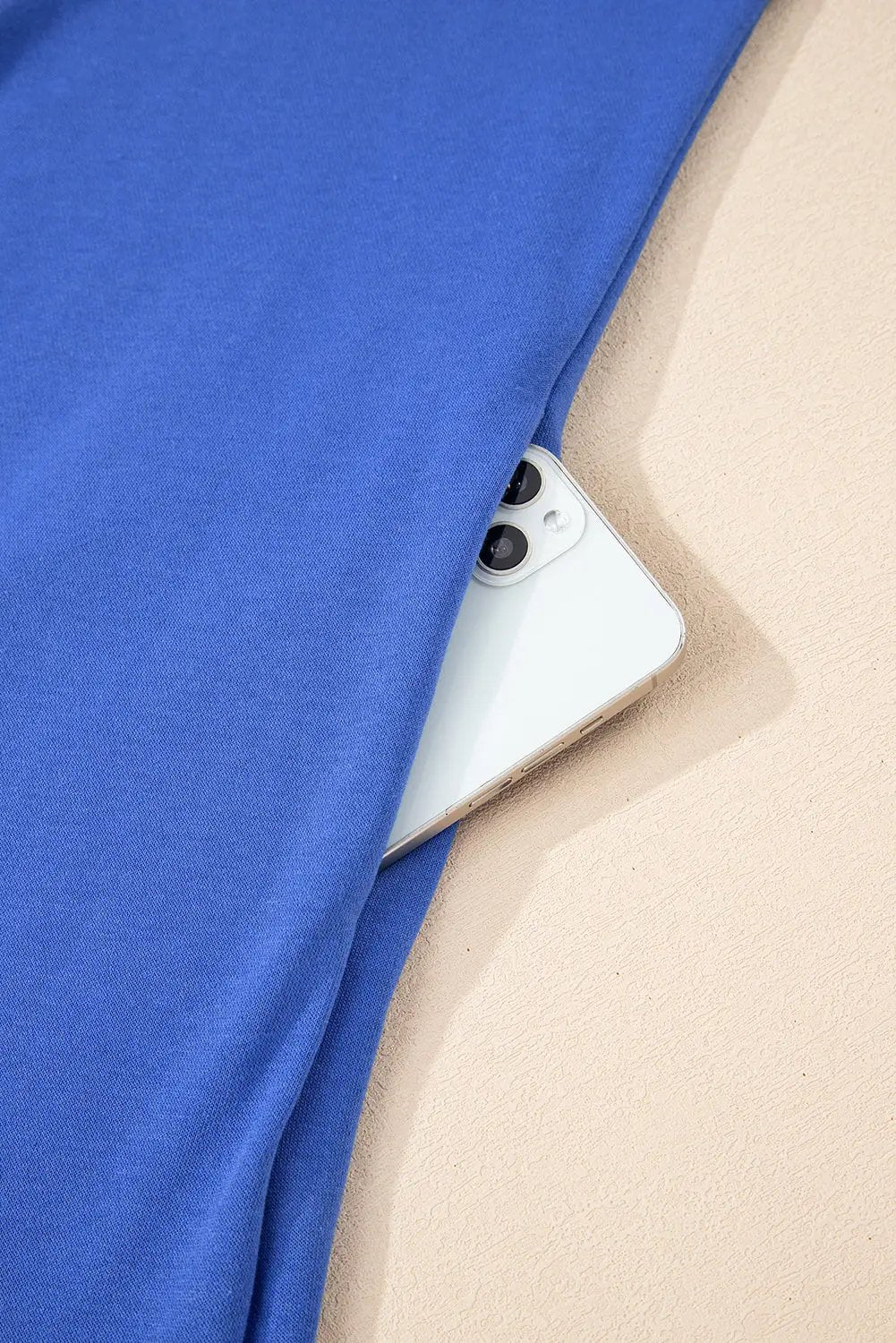 Sky Blue Varsity Sleeve Contrast Shift Sweatshirt Dress Dear-Lover Dropshipping